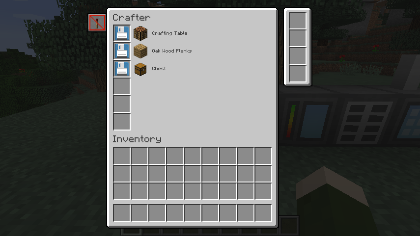 Screenshot of the Crafter UI in v0.6